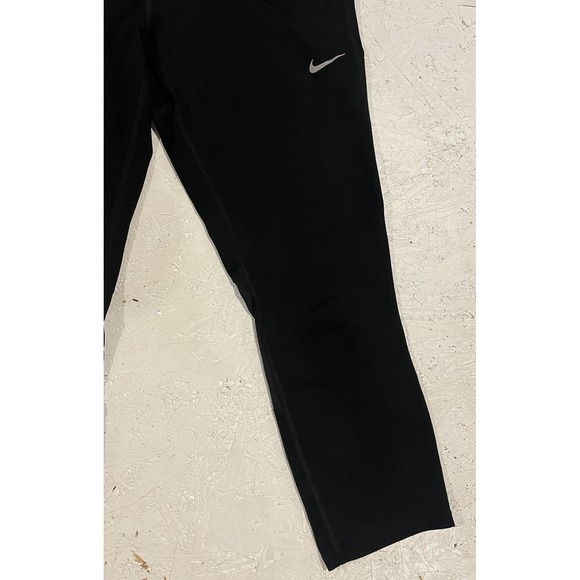 Nike Epic Run Tights Size Medium Running Crop Capri Running Dri Fit Black Womens - Picture 2 of 10